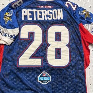 Adrian Peterson #28 2008 Pro Bowl NFL Reebok Authentic Jersey Size 52